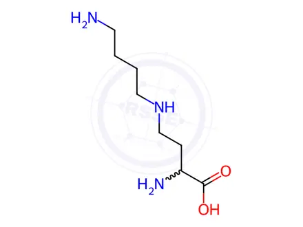 Chemical structure of Butanoic acid, 2-amino-4-[(4-aminobutyl)amino]-
