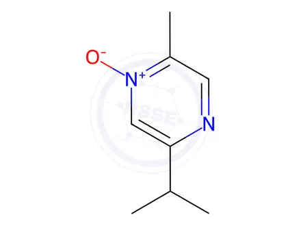 Chemical structure of Pyrazine, 2-methyl-5-(1-methylethyl)-, 1-oxide (9CI)
