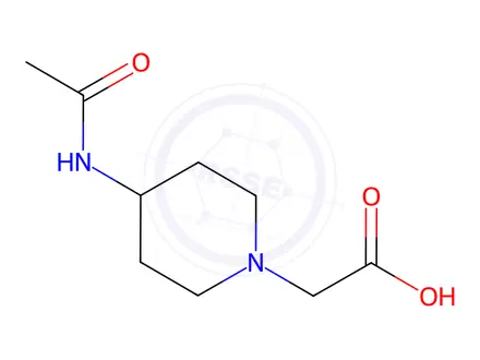 Chemical structure of 2-(4-Acetamidopiperidin-1-yl)acetic acid