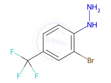 Chemical structure of Hydrazine, [2-bromo-4-(trifluoromethyl)phenyl]-