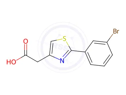 Chemical structure of [2-(3-bromophenyl)-1,3-thiazol-4-yl]acetic acid