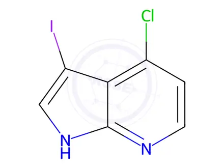 Chemical structure of 4-Chloro-3-iodo-1H-pyrrolo[2,3-b]pyridine