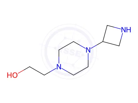 Chemical structure of 2-(4-(Azetidin-3-yl)piperazin-1-yl)ethan-1-ol trihydrochloride