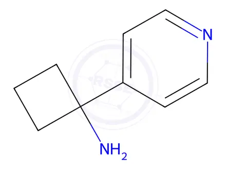 Chemical structure of 1-(pyridin-4-yl)cyclobutan-1-amine dihydrochloride