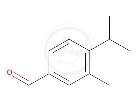 Chemical structure of Benzaldehyde, 3-methyl-4-(1-methylethyl)-(9CI)