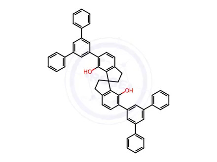 Chemical structure of (R)-2,2',3,3'-Tetrahydro-6,6'-bis([1,1':3',1''-terphenyl]-5'-yl)-1,1'-spirobi[1H-indene]-7,7'-diol,99%e.e.