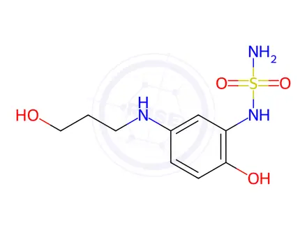 Chemical structure of Sulfamide, [2-hydroxy-5-[(3-hydroxypropyl)amino]phenyl]-(9CI)