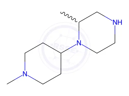 Chemical structure of Piperazine, 2-Methyl-1-(1-Methyl-4-piperidinyl)