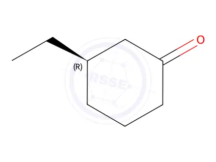 Chemical structure of Cyclohexanone, 3-ethyl-, (3R)-