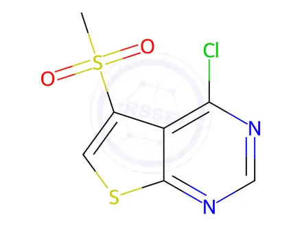 Chemical structure of 4-Chloro-5-(methylsulfonyl)thieno[2,3-d]pyrimidine