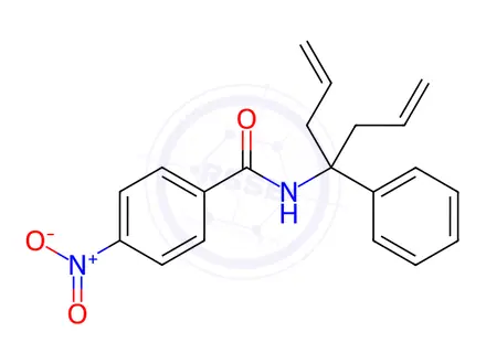 Chemical structure of N-(1-allyl-1-phenyl-3-buten-1-yl)-4-nitrobenzamide