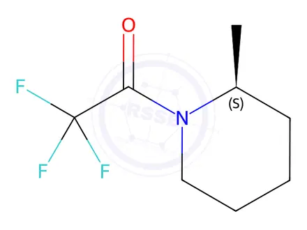 Chemical structure of Piperidine, 2-methyl-1-(trifluoroacetyl)-, (S)-(9CI)