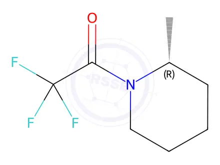 Chemical structure of Piperidine, 2-methyl-1-(trifluoroacetyl)-, (R)-(9CI)