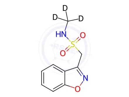 Chemical structure of N-(Methyl-d3) Zonisamide