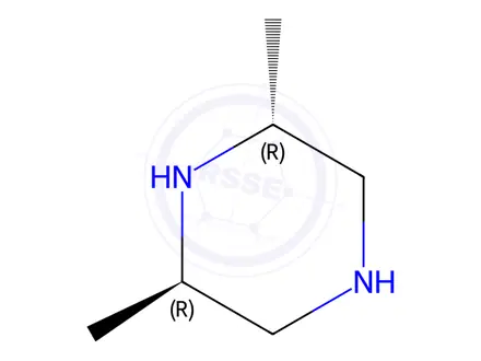 Chemical structure of (2R,6R)-2,6-dimethylpiperazine
