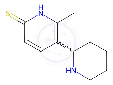 Chemical structure of 6-Methyl-5-(piperidin-2-yl)pyridine-2(1H)-thione