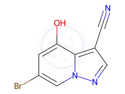 Chemical structure of 6-Bromo-4-hydroxy-pyrazolo[1,5-a]pyridine-3-carbonitrile
