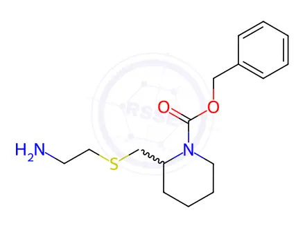 Chemical structure of Benzyl 2-(((2-aminoethyl)thio)methyl)piperidine-1-carboxylate