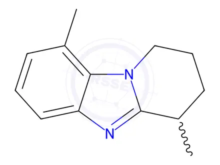Chemical structure of Pyrido[1,2-a]benzimidazole, 1,2,3,4-tetrahydro-4,9-dimethyl-(9CI)