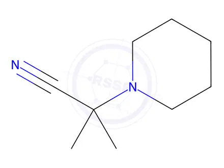 Chemical structure of a,a-Dimethyl-1-piperidineacetonitrile
