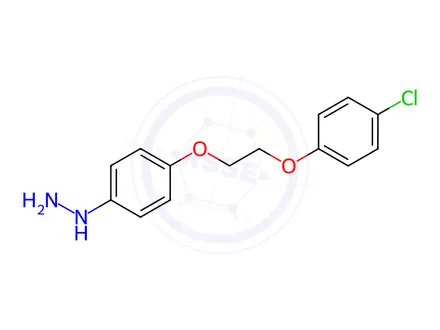 Chemical structure of (4-(2-(4-Chlorophenoxy)ethoxy)phenyl)hydrazine hydrochloride
