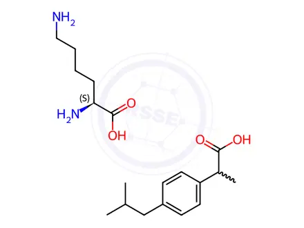 Chemical structure of Ibuprofen Lysine