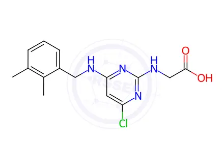 Chemical structure of Glycine, N-[4-chloro-6-[(2,3-dimethylphenyl)methylamino]-2-pyrimidinyl]-