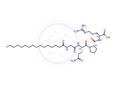 Chemical structure of Palmitoyl Tetrapeptid 7