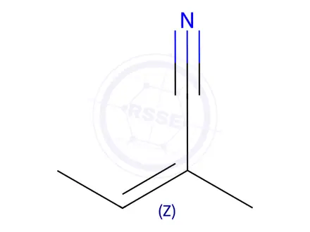 Chemical structure of (Z)-2-Methylbut-2-enenitrile
