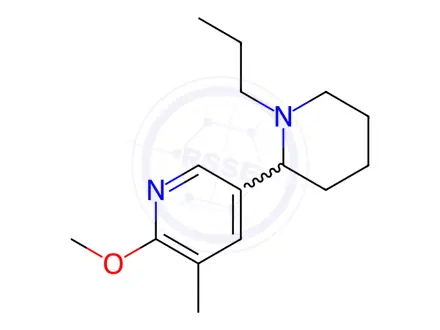 Chemical structure of 2-Methoxy-3-methyl-5-(1-propylpiperidin-2-yl)pyridine