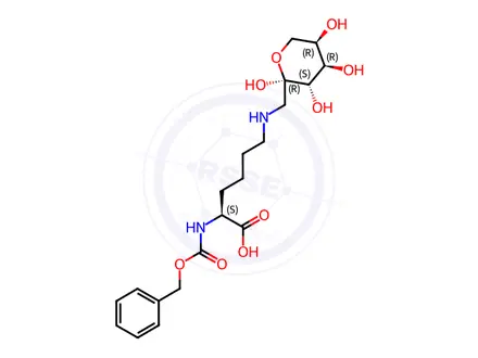 Chemical structure of N6-(1-Deoxy-D-fructos-1-yl)-N2-[(phenylmethoxy)carbonyl]-L-Lysine