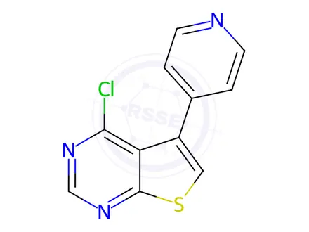 Chemical structure of 4-Chloro-5-(4-pyridinyl)thieno[2,3-d]pyrimidine