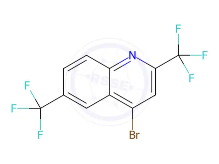 Chemical structure of 4-Bromo-2,6-bis(trifluoromethyl)quinoline