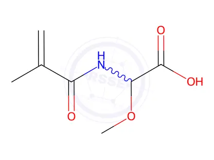 Chemical structure of Acetic acid, methoxy[(2-methyl-1-oxo-2-propenyl)amino]-(9CI)