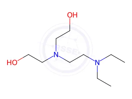 Chemical structure of Ethanol, 2,2'-[[2-(diethylamino)ethyl]imino]bis-(9CI)