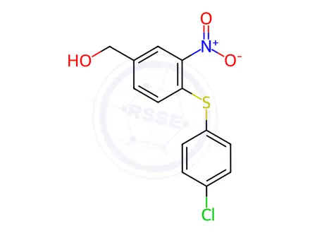 Chemical structure of {4-[(4-Chlorophenyl)sulfanyl]-3-nitrophenyl}methanol