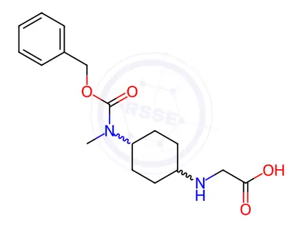 Chemical structure of 2-((4-((2-(Benzyloxy)-2-oxoethyl)amino)cyclohexyl)amino)acetic acid