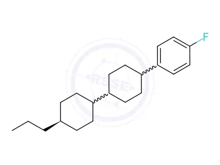 Chemical structure of trans,trans-4-(4-Fluorophenyl)-4’-propylbicyclohexyl