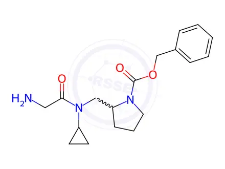 Chemical structure of Benzyl 2-((2-amino-N-cyclopropylacetamido)methyl)pyrrolidine-1-carboxylate