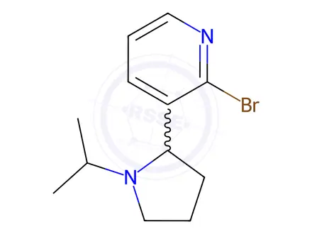 Chemical structure of 2-Bromo-3-(1-isopropylpyrrolidin-2-yl)pyridine