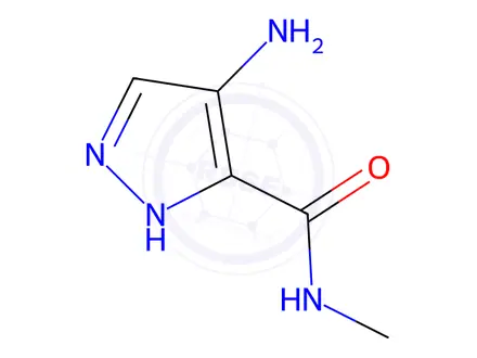 Chemical structure of 4-Amino-N-methyl-1H-pyrazole-3-carboxamide