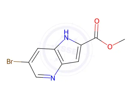 Chemical structure of Methyl 6-bromo-1H-Pyrrolo[3,2-b]pyridine-2-carboxylate