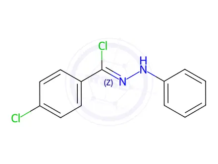 Chemical structure of Benzoyl chloride p-chloro-, phenylhydrazone