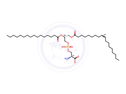 Chemical structure of 18:1(n9)-16:0 PS-IsoPure