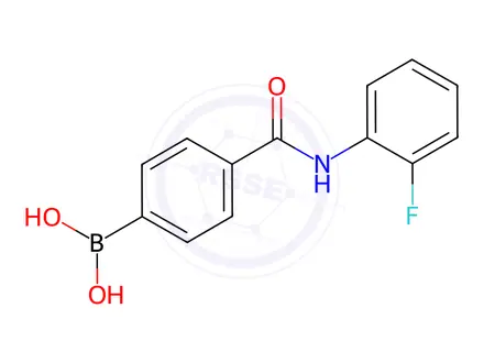 Chemical structure of (4-((2-Fluorophenyl)carbamoyl)phenyl)boronic acid