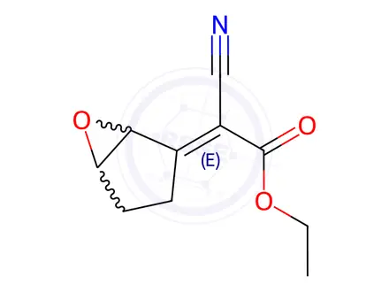 Chemical structure of Acetic acid, cyano-6-oxabicyclo[3.1.0]hex-2-ylidene-, ethyl ester, (2E)-(9CI)
