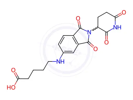 Chemical structure of Pentanoic acid, 5-[[2-(2,6-dioxo-3-piperidinyl)-2,3-dihydro-1,3-dioxo-1H-isoindol-5-yl]amino]-