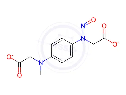 Chemical structure of N,N-Dicarboxymethyl-N,N-dinitroso-p-phenylenediamine, disodium salt
