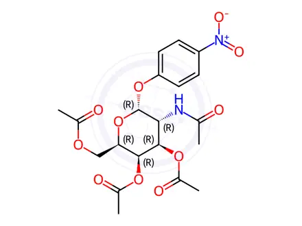 Chemical structure of 4-Nitrophenyl 2-(Acetylamino)-2-deoxy-α-D-galactopyranoside 3,4,6-Triacetate