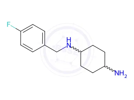 Chemical structure of N-(4-Fluoro-benzyl)-cyclohexane-1,4-diamine hydrochloride